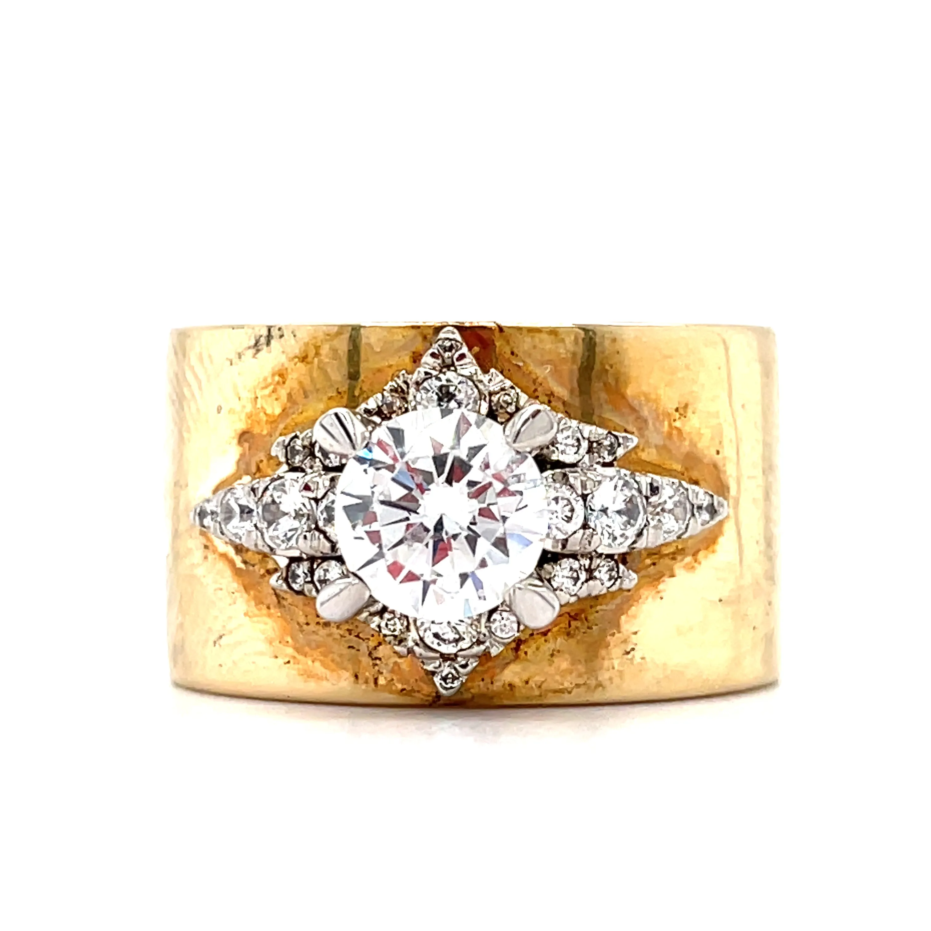 14YG Diamond Engagement Semi-Mount Ring, .34 CTW