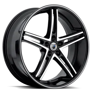 Asanti Black ABL-7 22X9 5X112 32mm Machine Face With Black Lip