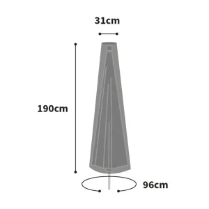 Bosmere All-Weather Extra Large Parasol Cover   Zip Black