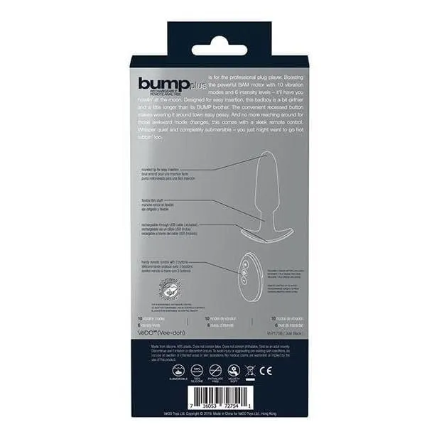 Bump Plus Rechargeable 10 Mode 6 Level Remote Anal Vibe