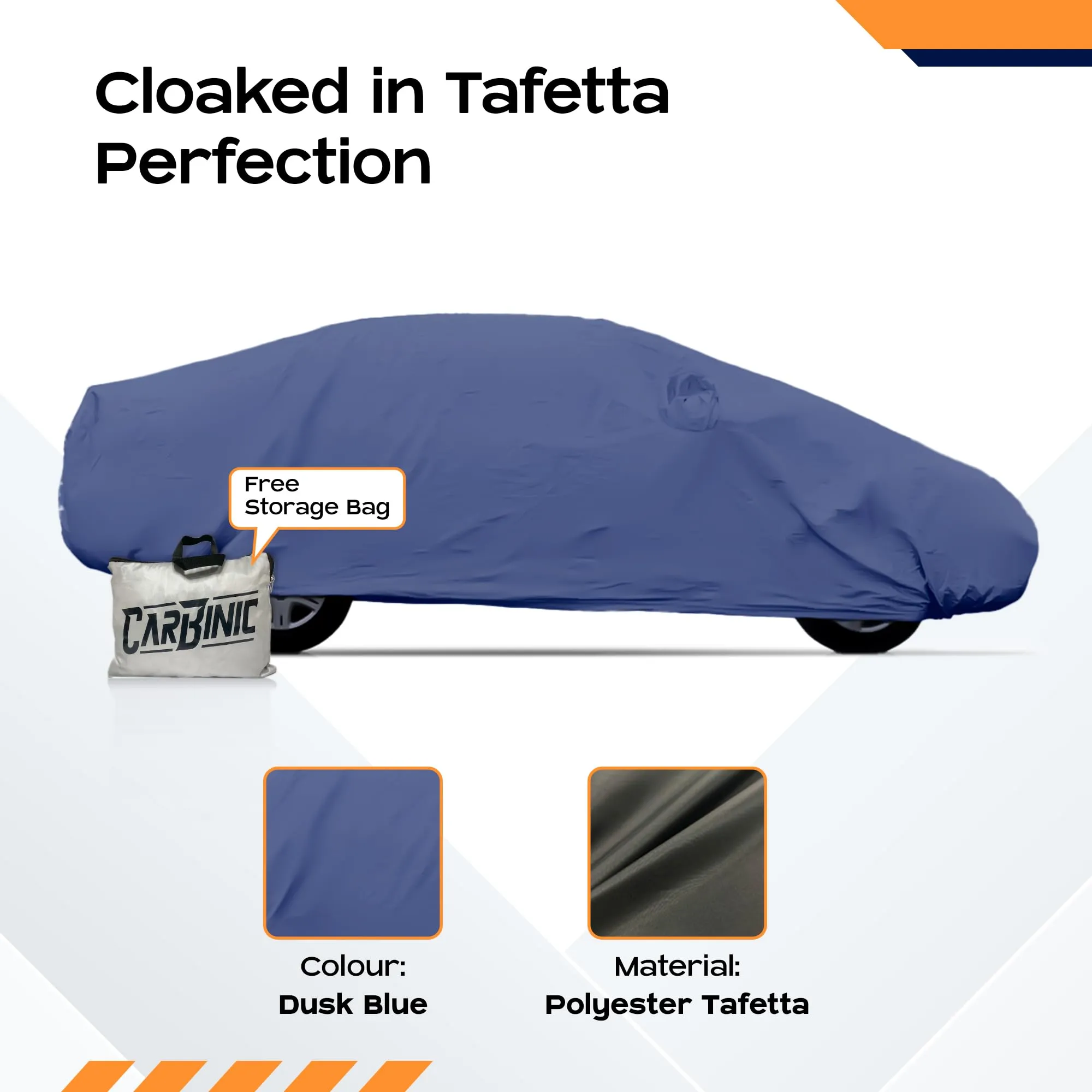 CARBINIC Car Body Cover for KIA Sonet 2020 |Water Resistant, UV Protection Car Cover |Scratchproof Body Shield| Dustproof All-Weather Cover| Mirror Pocket & Antenna |Car Accessories