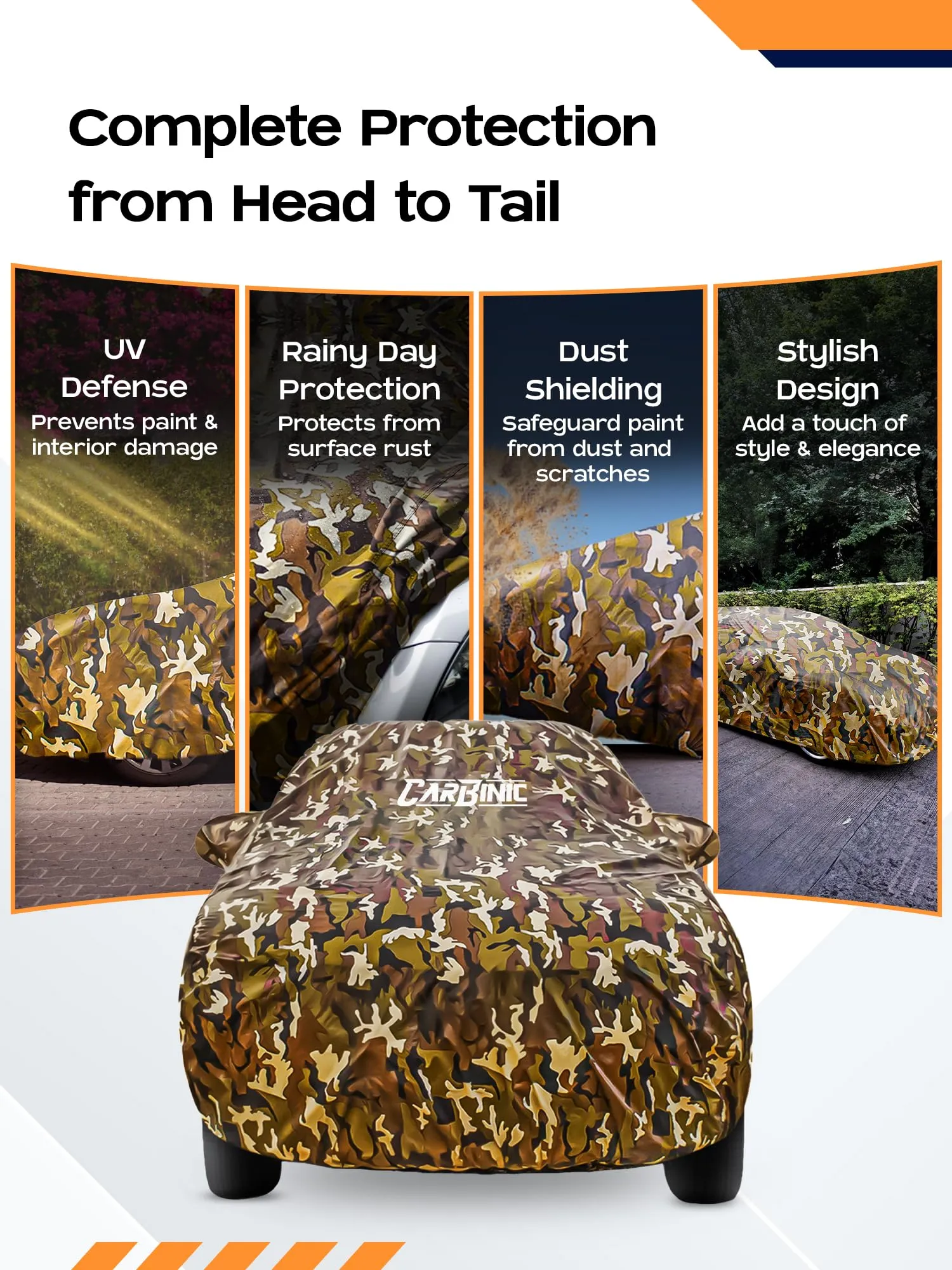 CARBINIC Waterproof Car Body Cover for Tata Tigor 2021 | Dustproof, UV Proof Car Cover | Car Accessories |Mirror Pockets & Antenna Triple Stitched | Double Layered Soft Cotton Lining