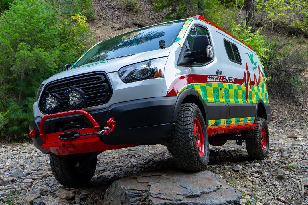 COMPLETE 4" LIFT KIT - TRANSIT (2015-PRESENT RWD SINGLE WHEEL ONLY) by VAN COMPASS