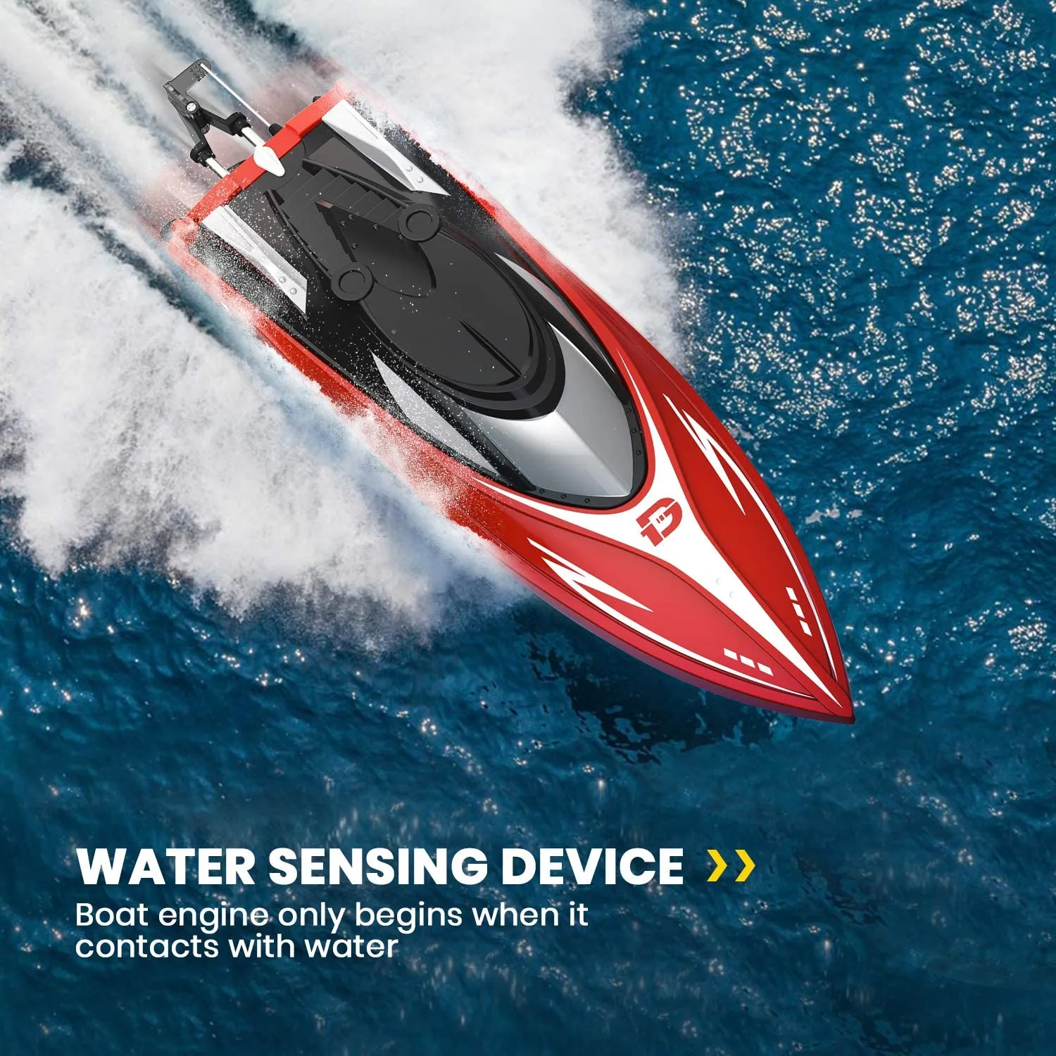 DEERC H120 RC Boat Remote Control Boats for Pools and Lakes 20 mph 2.4GHz Racing