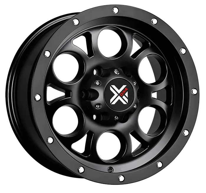 DX4 17x8.5 TUFF 5x4.5 5x114.3 matte black wheels