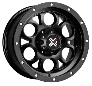 DX4 17x8.5 TUFF 5x4.5 5x114.3 matte black wheels