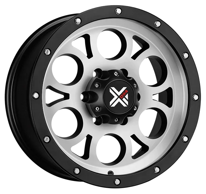 DX4 17x8.5 TUFF 5x5.5 5x139.7 matte machined black wheels