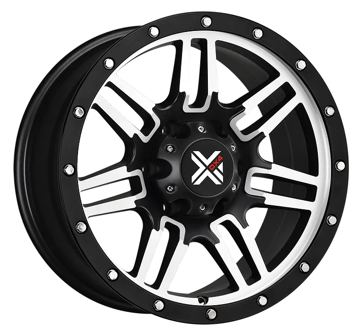 DX4 17x8.5 Type 7S 6x5.5 6-139.7mm matte machined black 4x4 wheels