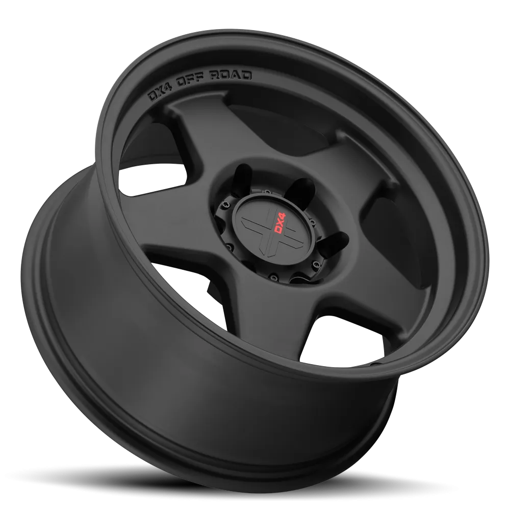 DX4 Rover 17X8.5 wheels 5x127 Flat Black Full Painted ET0