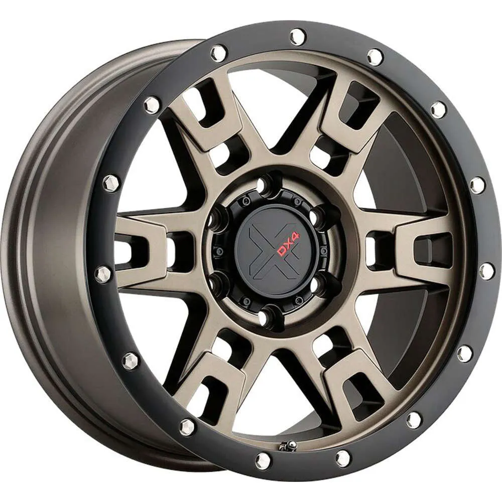 DX4 Terrain 20X9 wheels 5x139.7 Matte Bronze/ Blk Ring ET10