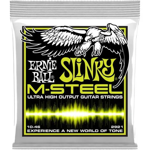 Ernie Ball 2921EB M-Steel Regular Slinky Electric Guitar Strings 6-String Set 010 - 046