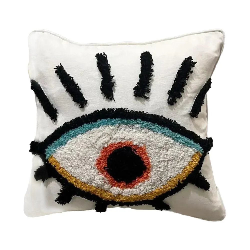 Handmade Cotton Tufted Cushion-Decorative Pillow For Sofa, Bed Or Lounge 16x16 inch | FCU0018