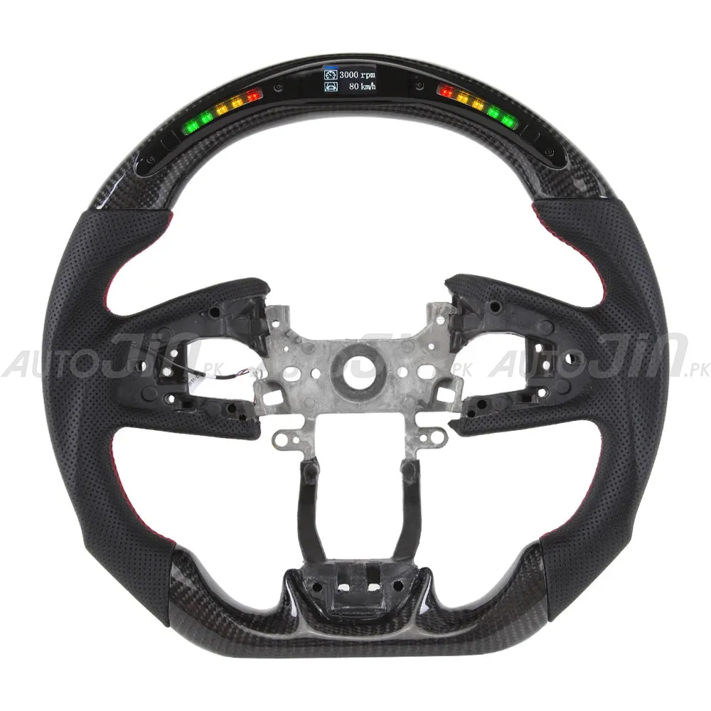 Honda Civic 2016-21 LED Carbon Fiber Steering Wheel