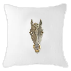 Horse Head White Lounge 55x55cm