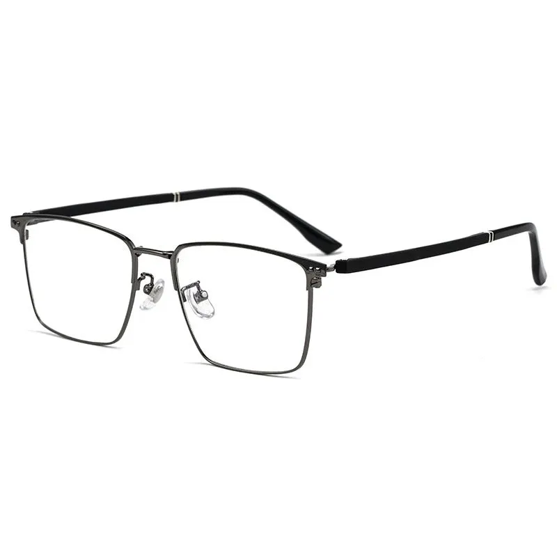 Hotochki Mens Full Rim Browline Square Alloy Eyeglasses 8302z