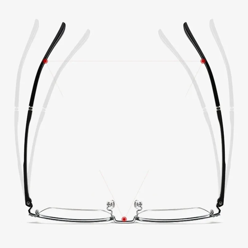 Hotochki Mens Full Rim Browline Square Alloy Eyeglasses 8302z