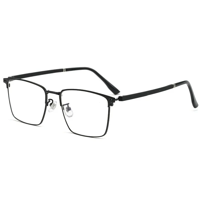 Hotochki Mens Full Rim Browline Square Alloy Eyeglasses 8302z