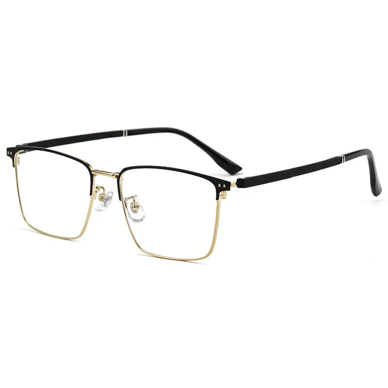 Hotochki Mens Full Rim Browline Square Alloy Eyeglasses 8302z