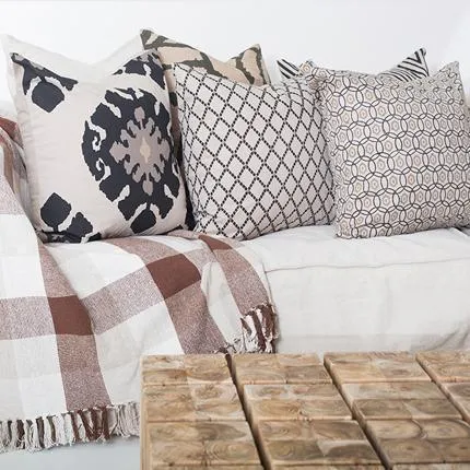 Interlaced Black Lounge Cushion 55x55cm