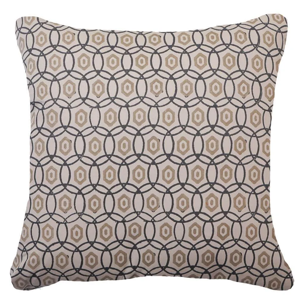 Interlaced Black Lounge Cushion 55x55cm