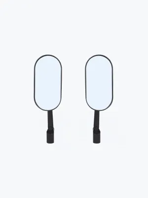 Inverted Alloy CNC Carbon Fiber Oval Mirror