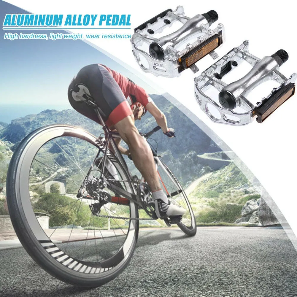 KMT 1 Pair Ultralight Riding Pedals Double DU Pedals Aluminum Alloy Bicycle Pedals Left Right Accessory Bike Pedals for MTB