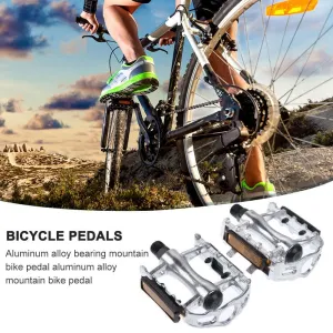 KMT 1 Pair Ultralight Riding Pedals Double DU Pedals Aluminum Alloy Bicycle Pedals Left Right Accessory Bike Pedals for MTB
