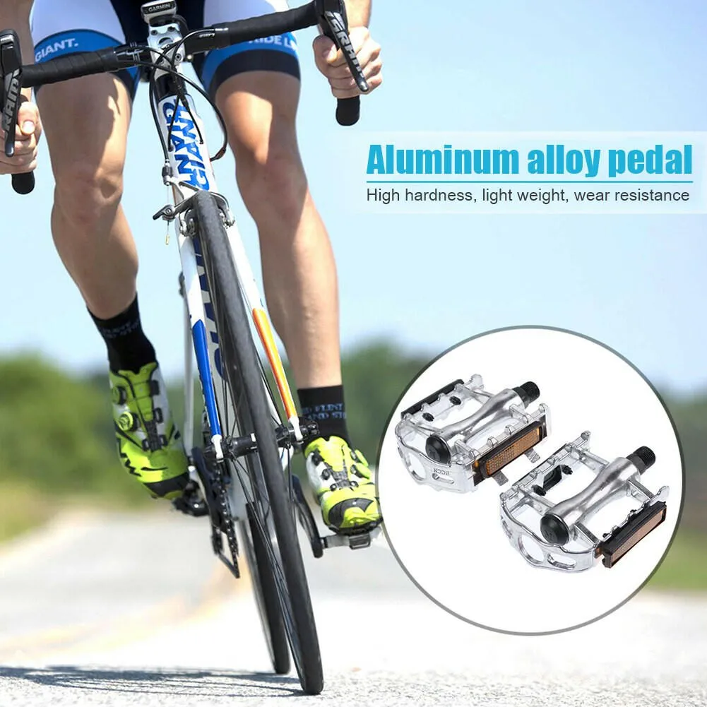 KMT 1 Pair Ultralight Riding Pedals Double DU Pedals Aluminum Alloy Bicycle Pedals Left Right Accessory Bike Pedals for MTB