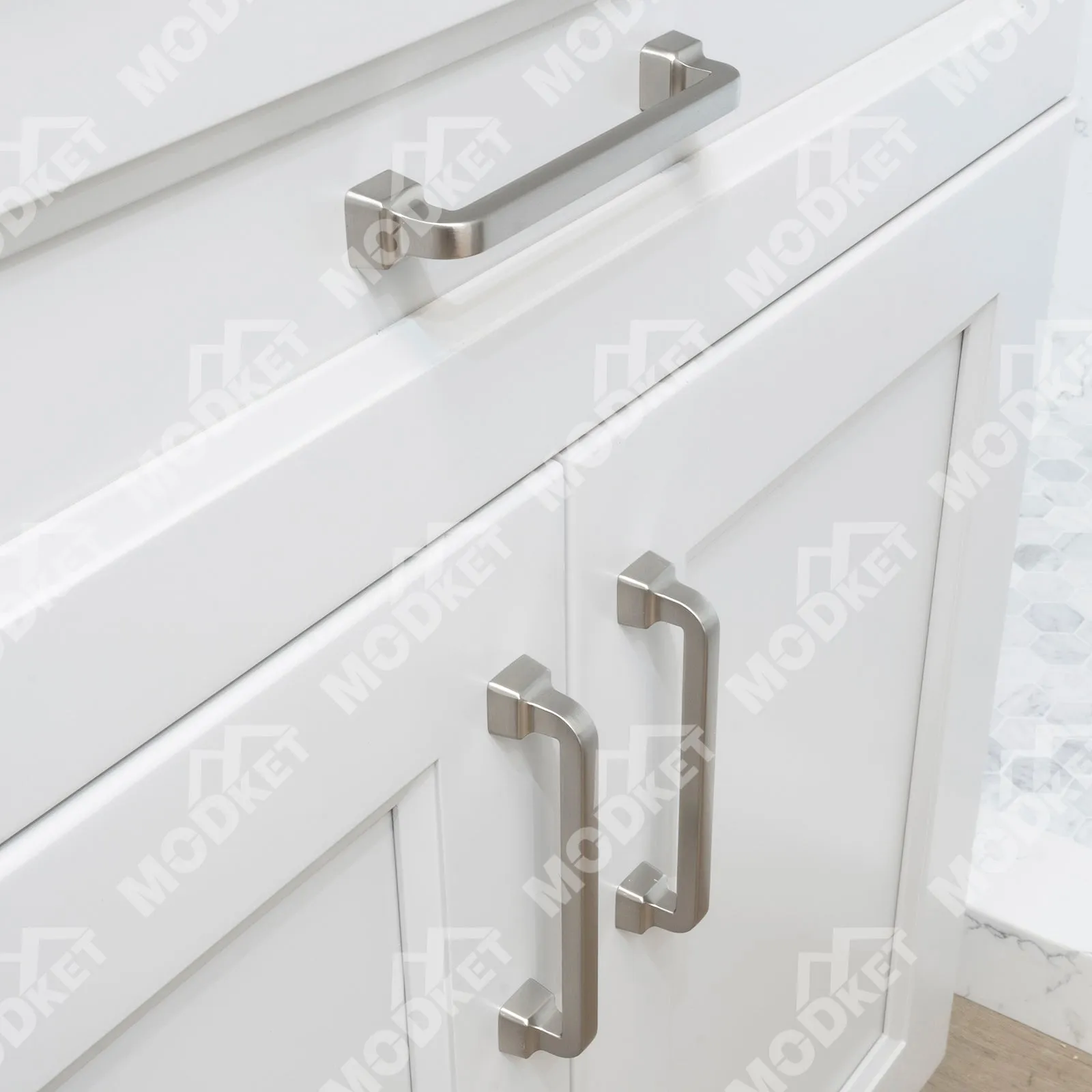 MH1650 Solid Brushed Nickel Cabinet Pulls Handles