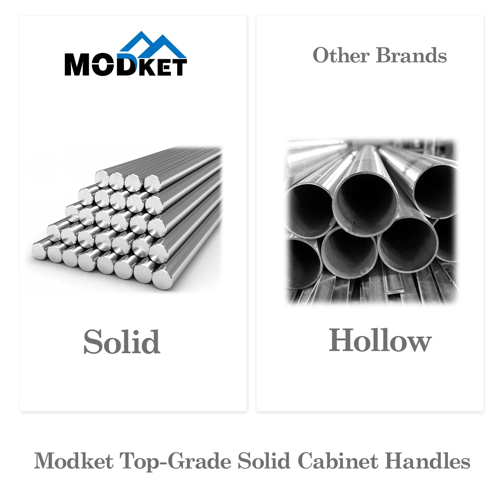 MH1650 Solid Brushed Nickel Cabinet Pulls Handles