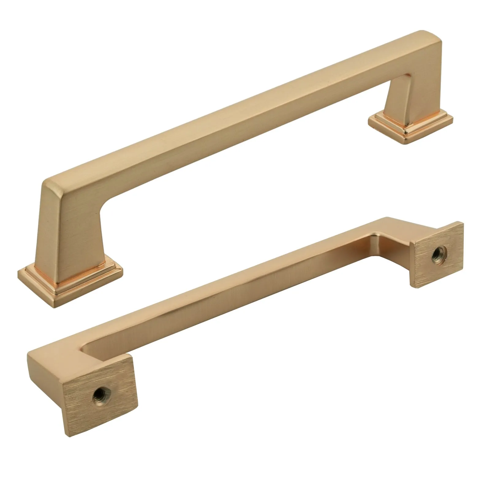 MH1654 Solid Brushed Champagne Gold Cabinet Pulls Handles