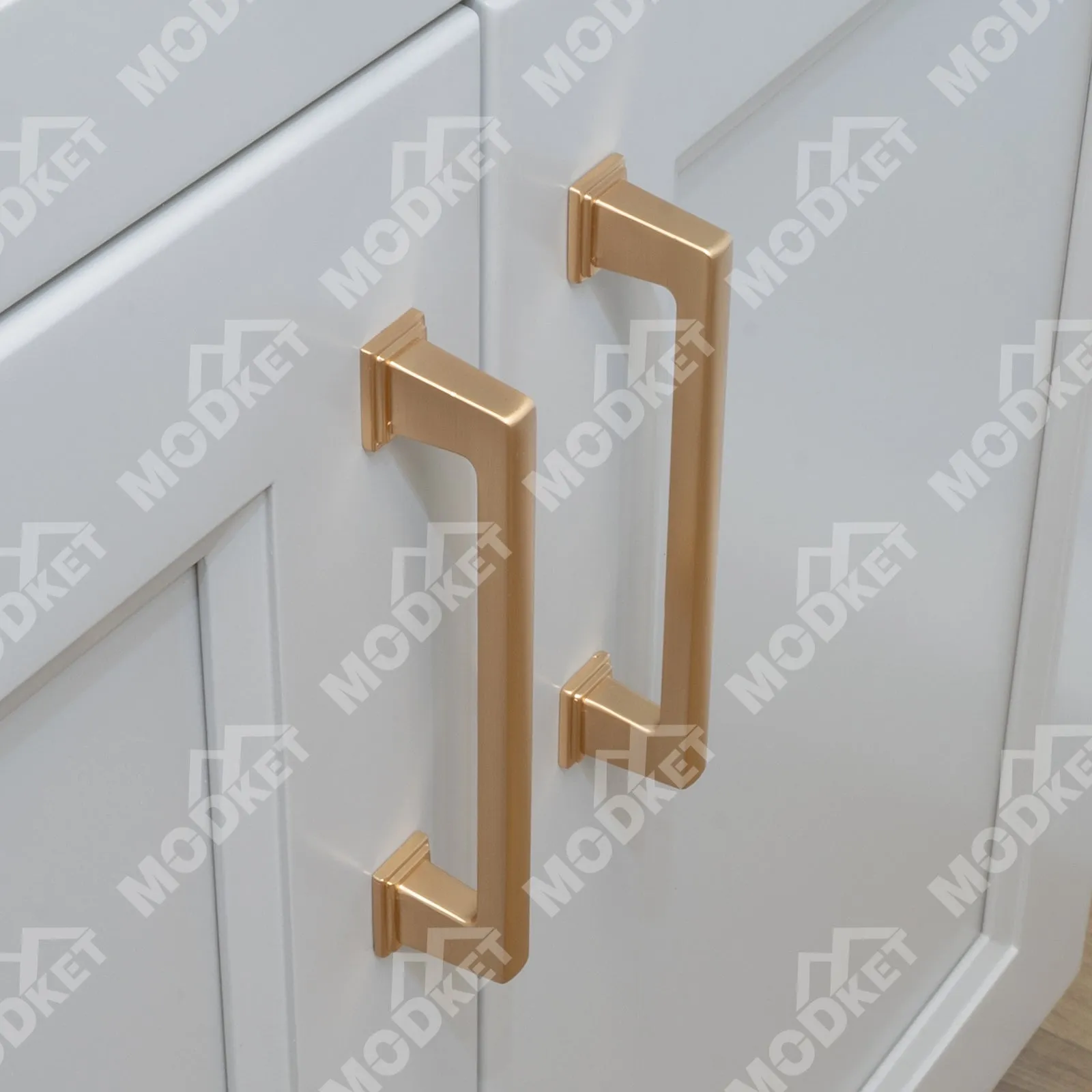 MH1654 Solid Brushed Champagne Gold Cabinet Pulls Handles