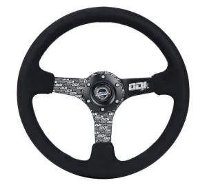 NRG Reinforced Steering Wheel - Odi Bakchis Signature 3" Deep, 5 mm spoke with solid spokes. Odi Signature finish solid spokes wrapped in Micro Fiber Finish.  - RST-036MB-ODI