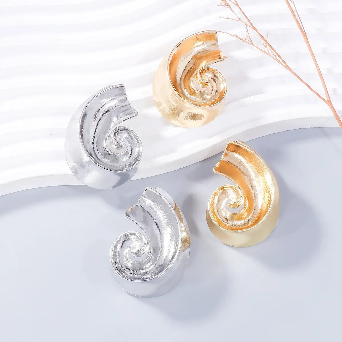 Pre Order:  Twisted Electroplated Alloy Earrings