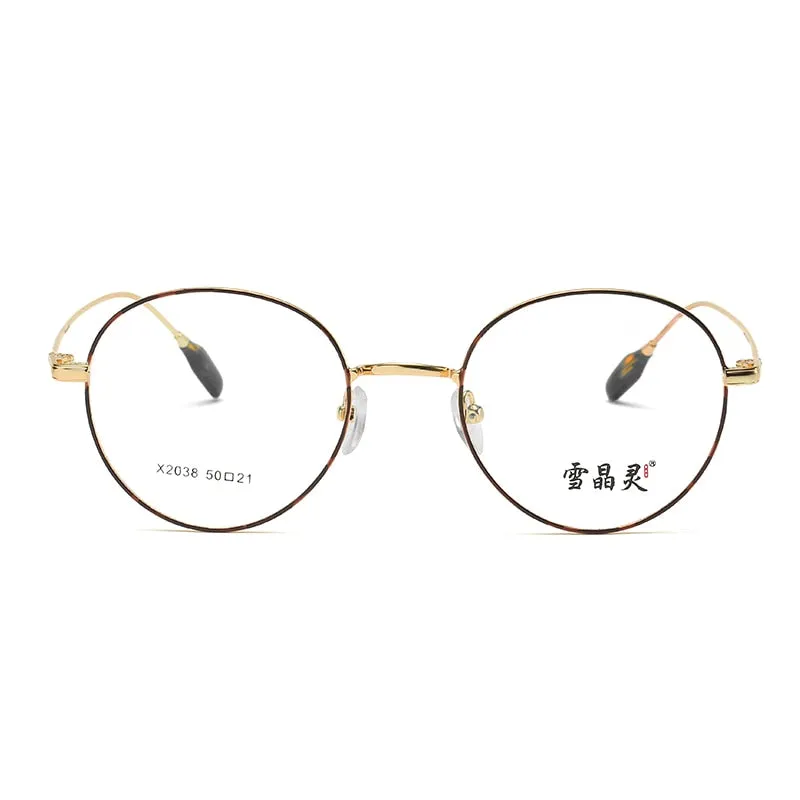 Reven Jate Unisex Full Rim Round Alloy Frame Eyeglasses X2038