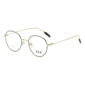 Reven Jate Unisex Full Rim Round Alloy Frame Eyeglasses X2038