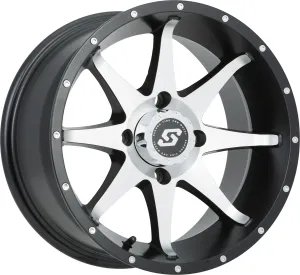 STORM WHEEL 12X7 4/137 5 2 ( 10MM) BLK/MACHINED