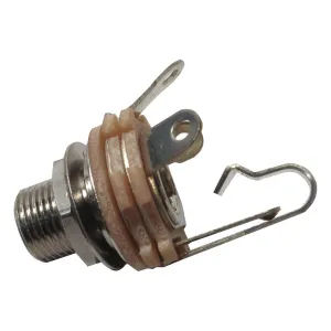 Switchcraft ¼" Mono 2-Conductor Shorting Jack | Long Bushing (.375")