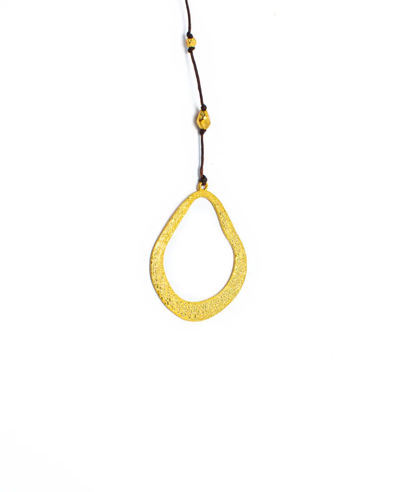 Teardrop Gold Alloy Necklace