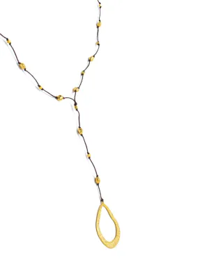 Teardrop Gold Alloy Necklace