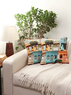The Shophouses Cushion Cover (Multi) - Medium