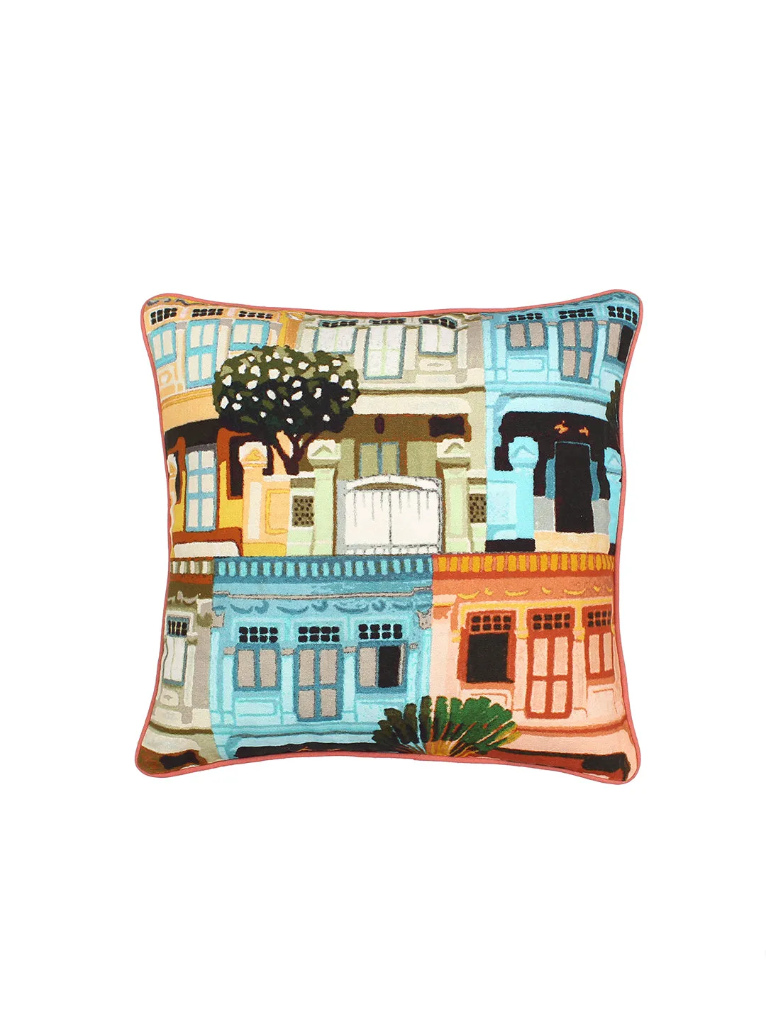The Shophouses Cushion Cover (Multi) - Medium