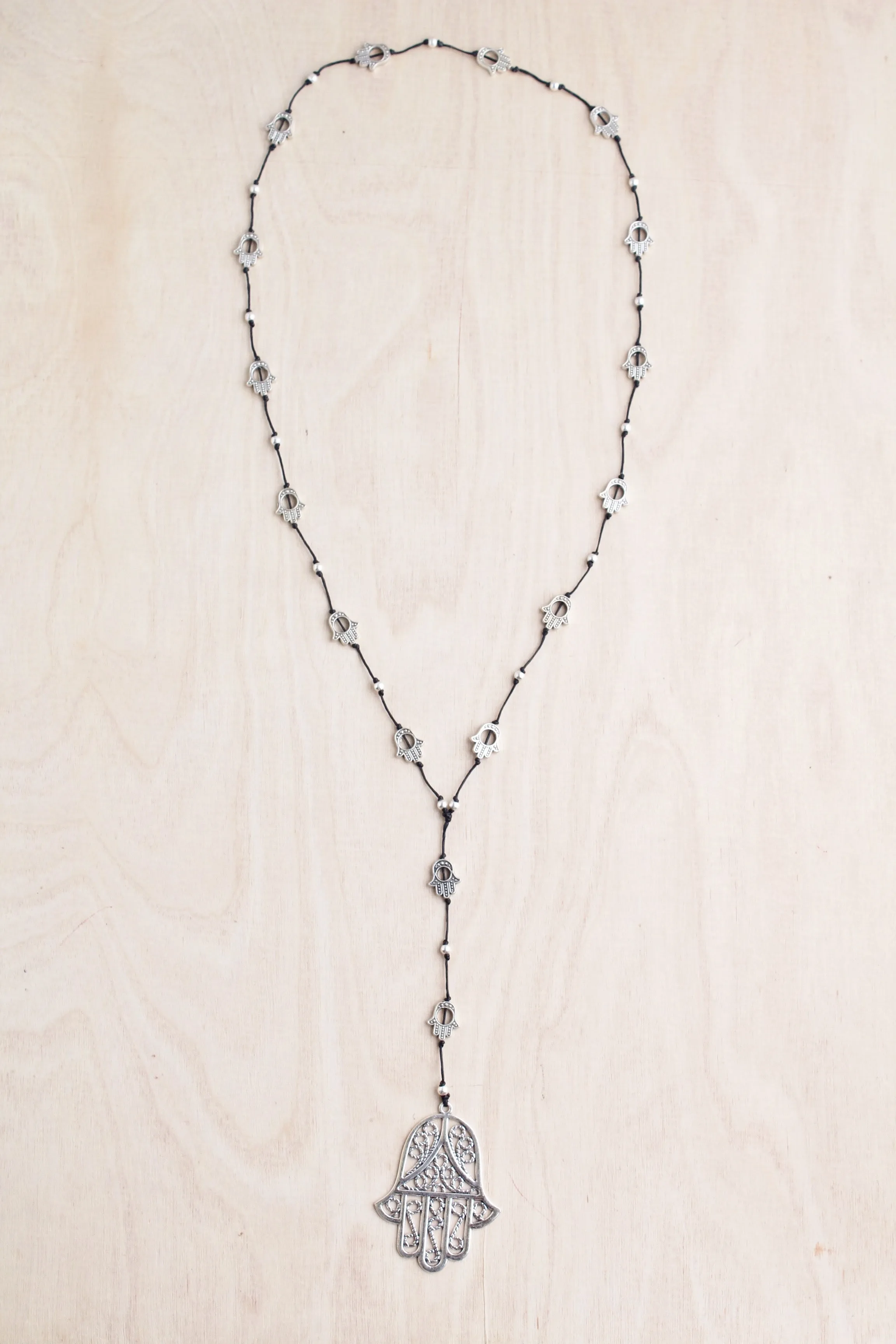 Third Eye Hamsa Alloy Necklace