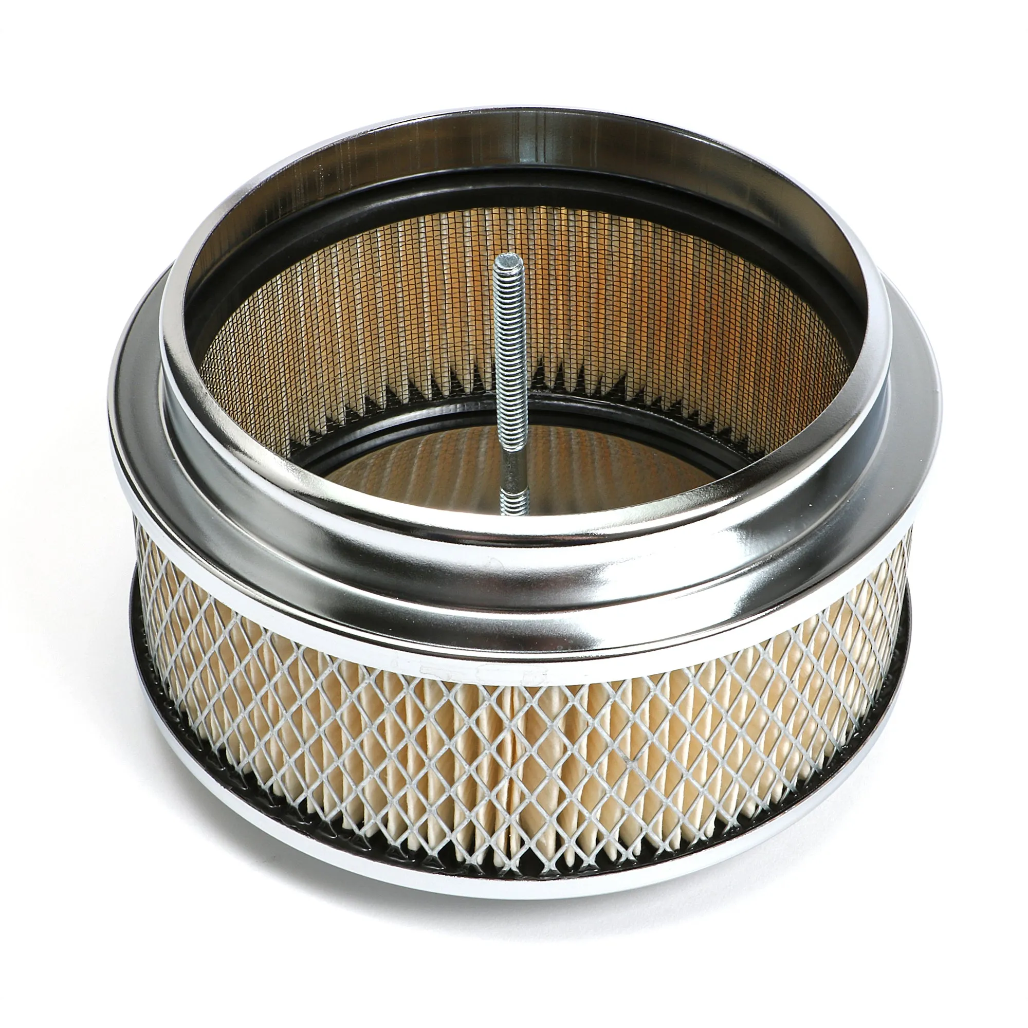 Trans-Dapt Chrome Air Cleaner - Muscle Car Style - 6 3/8" Diameter