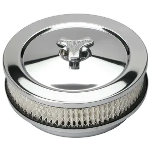 Trans-Dapt Chrome Air Cleaner - Muscle Car Style - 6 3/8" Diameter
