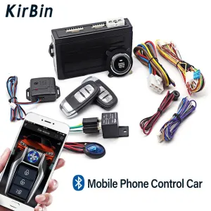 Universal Auto Start Stop Keyless Entry System Car Alarm Remote Engine Start System Push One Button Start System Car Accessories