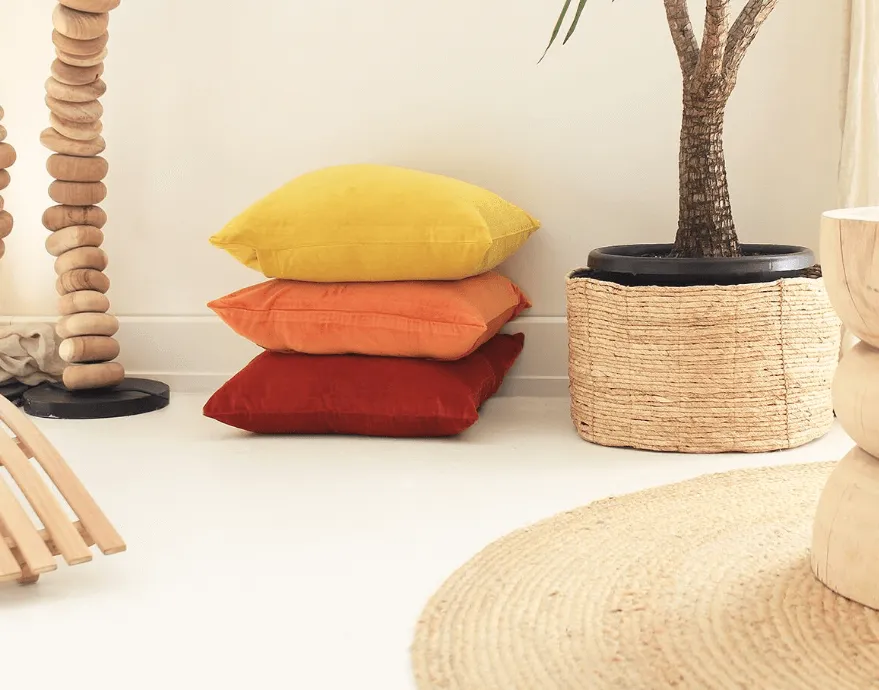 Velvet Rust Lounge Cushion 55 x 55 cm