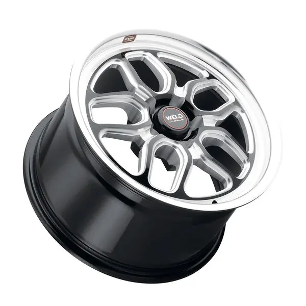 Weld Racing Laguna Drag 17x10 / 5x120 BP / ET42 / 7.25in BS / 78.1 CB Wheel - Gloss Black Milled