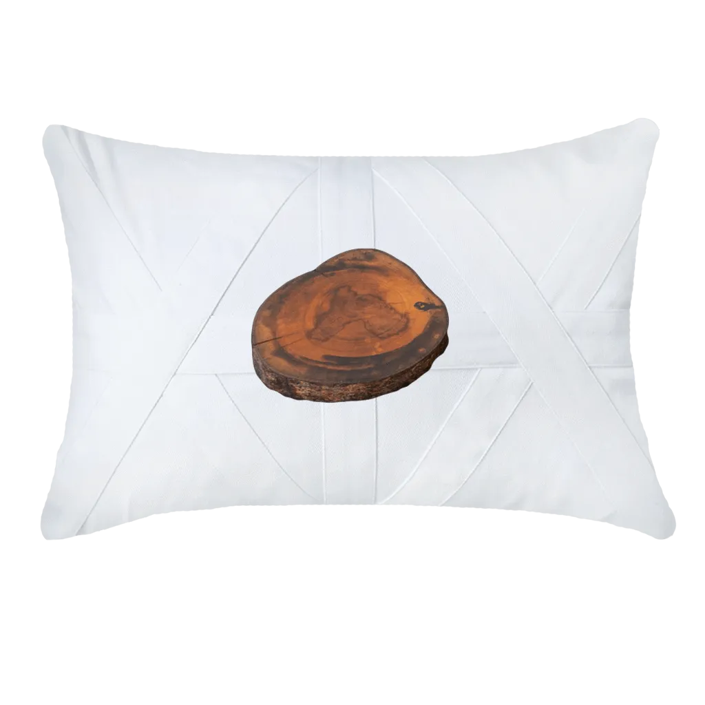 Wood Slab White Lounge Cushion 55 x 55cm