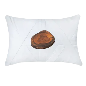 Wood Slab White Lounge Cushion 55 x 55cm